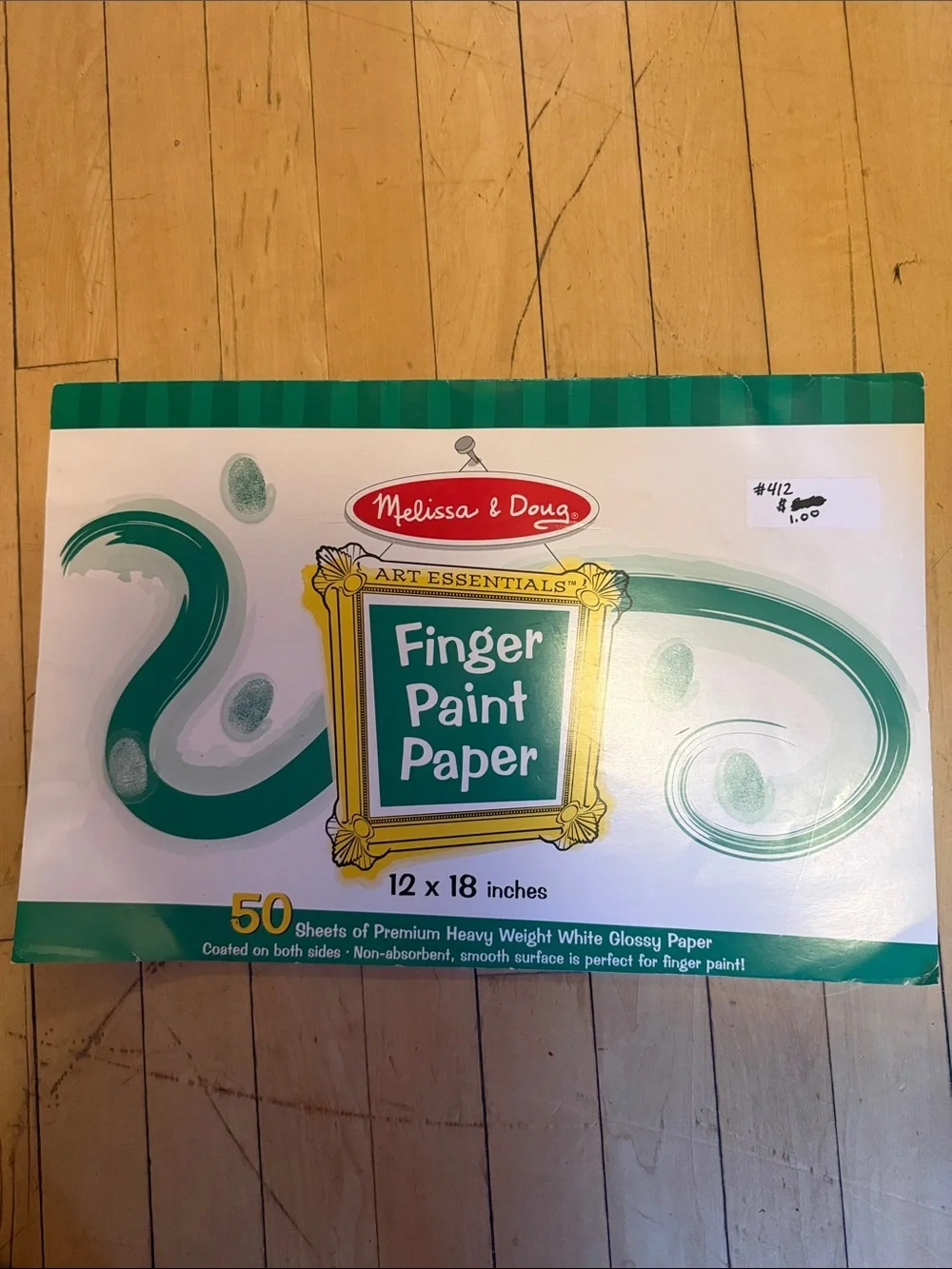 Melissa & Doug Finger Paint Paper Pack with Green Accents
